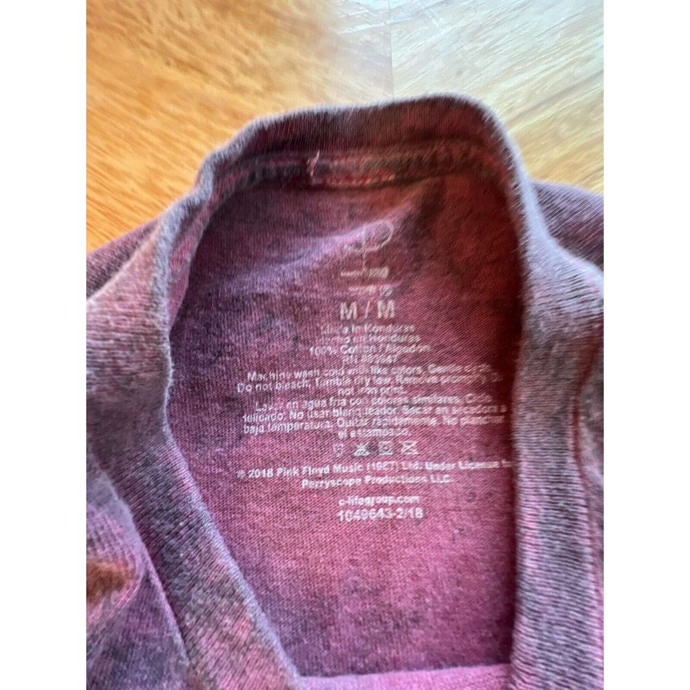 VINTAGE Mens T-Shirt Pink Floyd Dark Side Of The Moon Graphic North America Tour - Picture 9 of 14